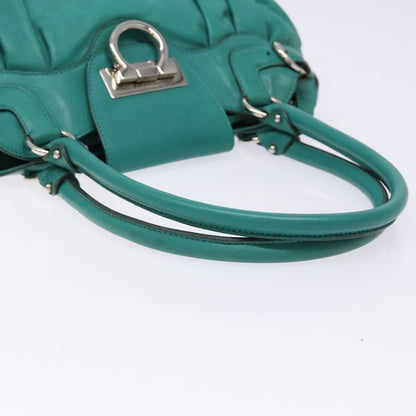Salvatore Ferragamo Marisa Satchel Leather, GREEN, LEATHER, Handbag