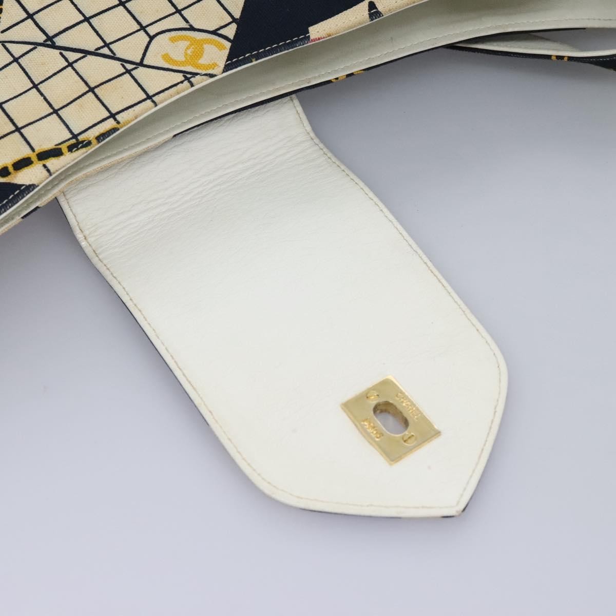 Chanel Miss Mademoiselle Shoulderbag Canvas, NAVY, CANVAS, Shoulder bag