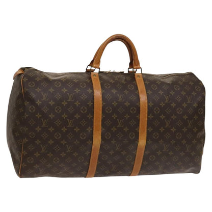 Louis Vuitton Keepall Bag Monogram Canvas, BROWN, CANVAS, Travel bag