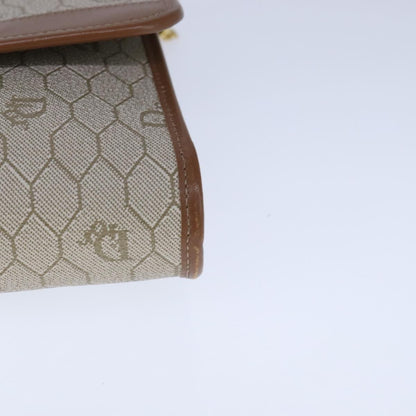 Christian Dior Vintage Honeycomb chain Canvas, BEIGE, CANVAS, Shoulder bag