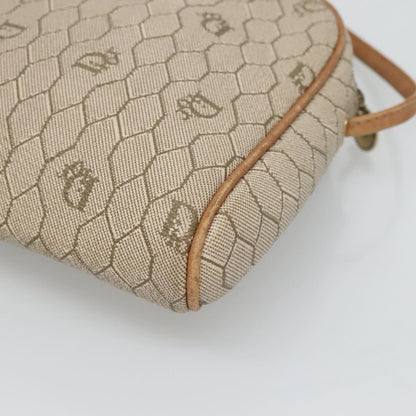 Christian Dior Vintage Honeycomb Shoulder Bag Canvas, BEIGE, CANVAS, Shoulder bag