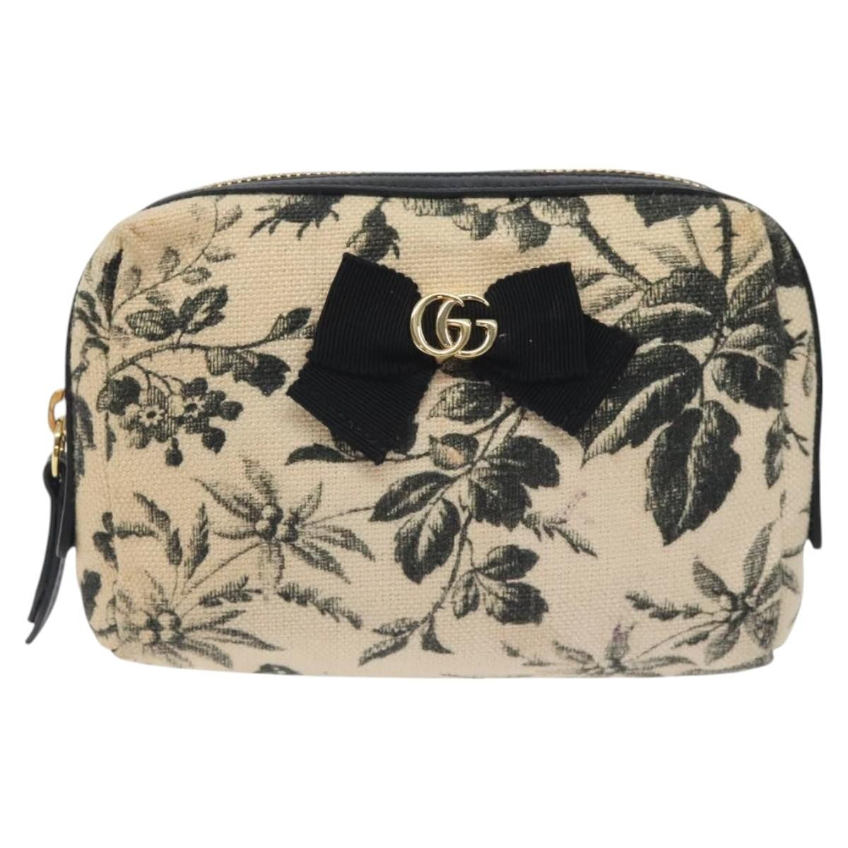 Gucci GG Marmont Pouch Coated Canvas, BEIGE, CANVAS, Clutche & pouche