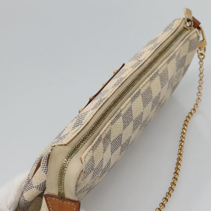 Louis Vuitton Eva Handbag Damier, WHITE, CANVAS, Shoulder bag