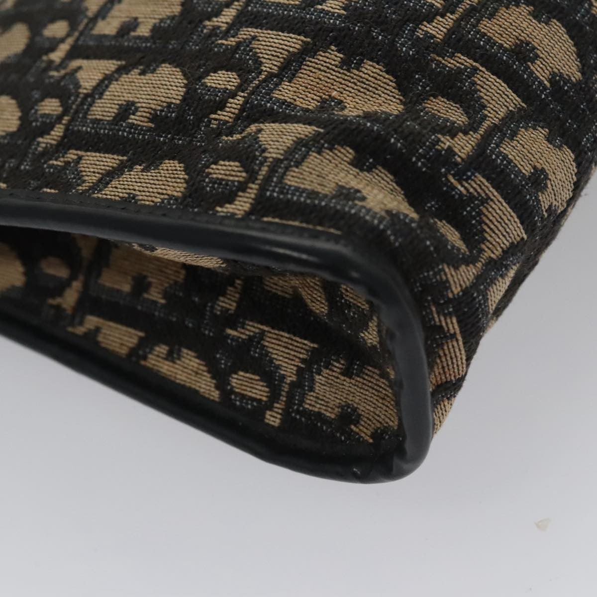 Christian Dior Vintage Trotter Shoulder Bag Canvas, NAVY, CANVAS, Shoulder bag