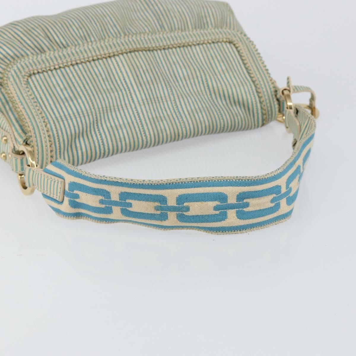 Fendi Chef Shoulder Bag Zucca Canvas, BLUE, CANVAS, Shoulder bag