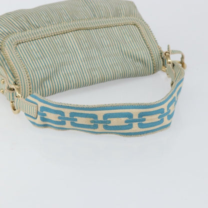 Fendi Chef Shoulder Bag Zucca Canvas, BLUE, CANVAS, Shoulder bag