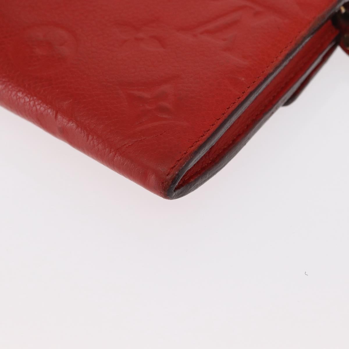 Louis Vuitton Sarah Wallet NM Monogram Empreinte Leather, ORANGE, LEATHER, Wallets