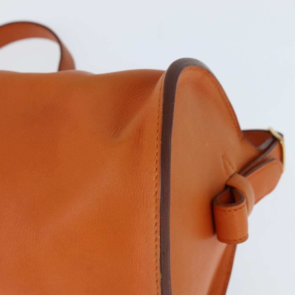 Hermes Sac Doremi Bag Leather, ORANGE, LEATHER, Shoulder bag