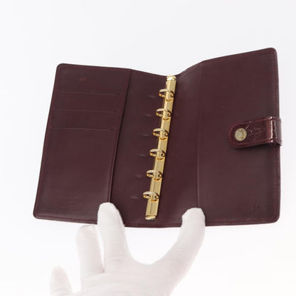 Louis Vuitton Mat Ring Agenda Cover Monogram Vernis, BURGUNDY, PATENT_LEATHER, Clutche & pouche