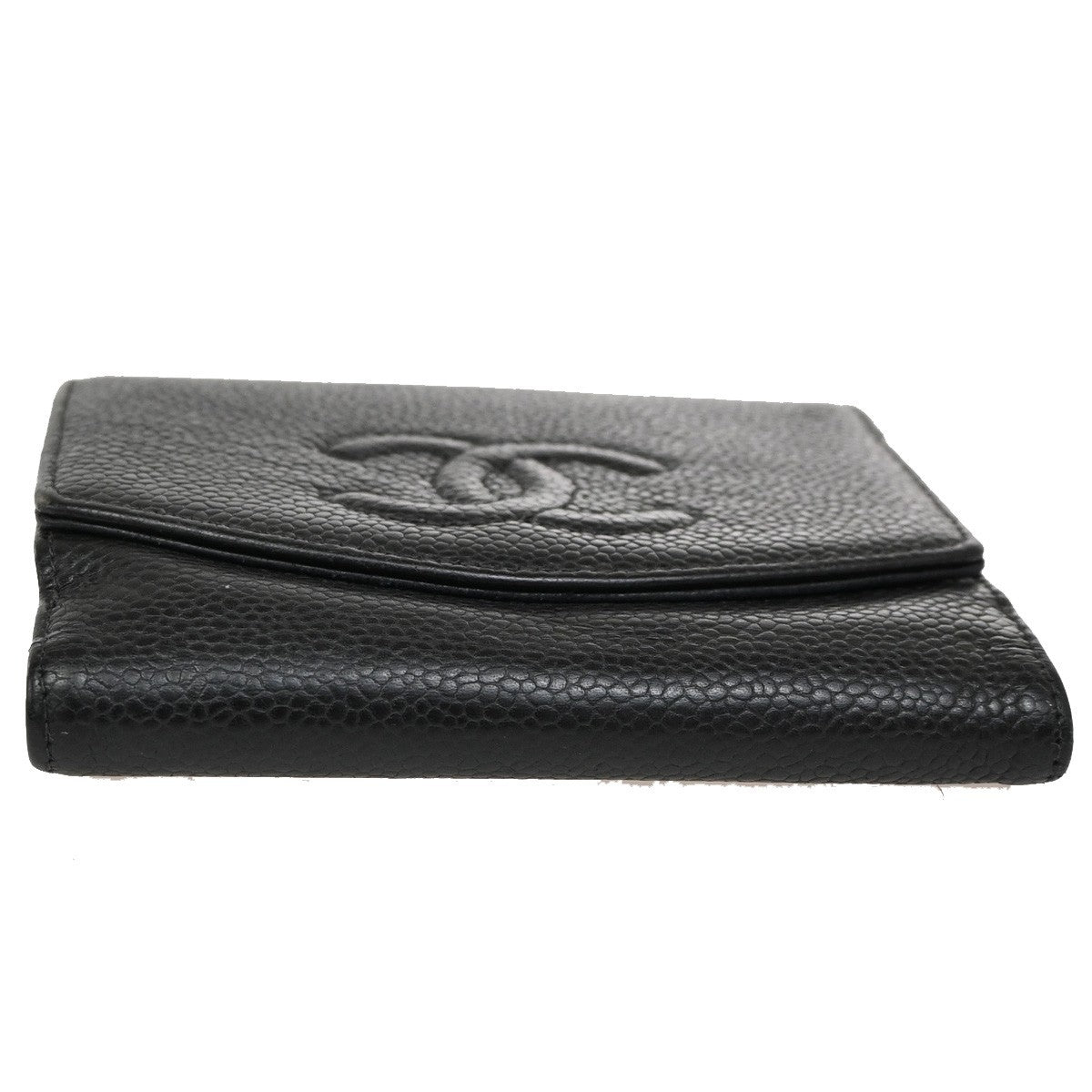 Chanel Vintage Timeless Bifold Wallet Caviar, BLACK, CALFSKIN, Wallets