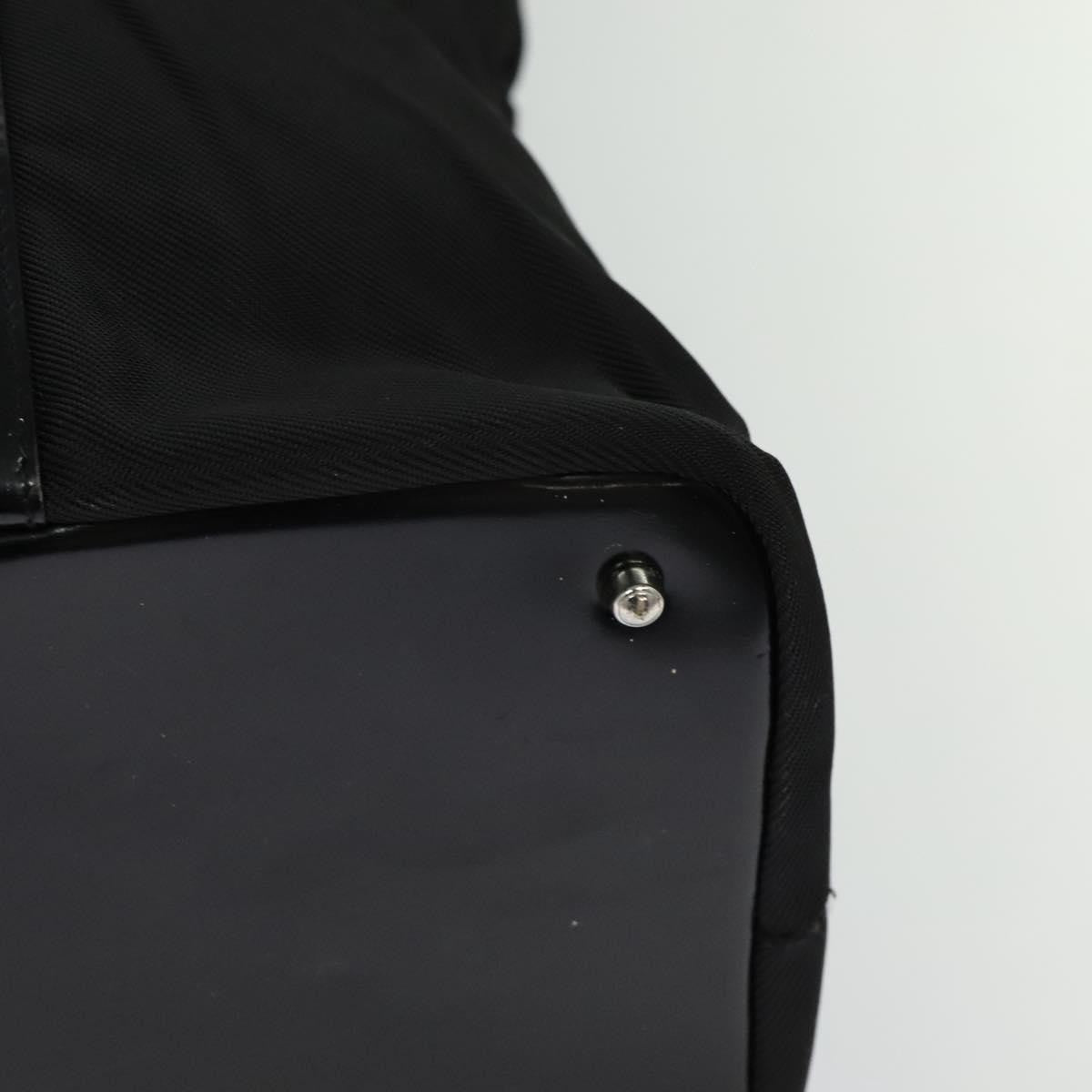 Gucci Vintage Bamboo Handle Tote Nylon, BLACK, NYLON, Tote bag