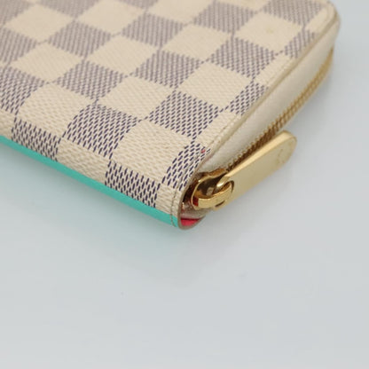 Louis Vuitton Porte-Monnaie Zippy Wallet Damier Azur Vivienne, White, Canvas, Wallet