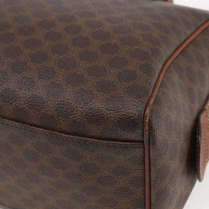 Celine Boston Bag Triomphe Coated Canvas, BROWN, CANVAS, Handbag