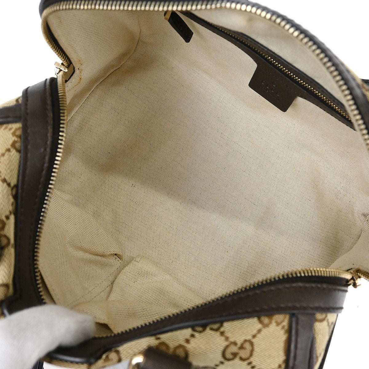 Gucci Abbey Boston Bag GG Canvas, BEIGE, CANVAS, Handbag