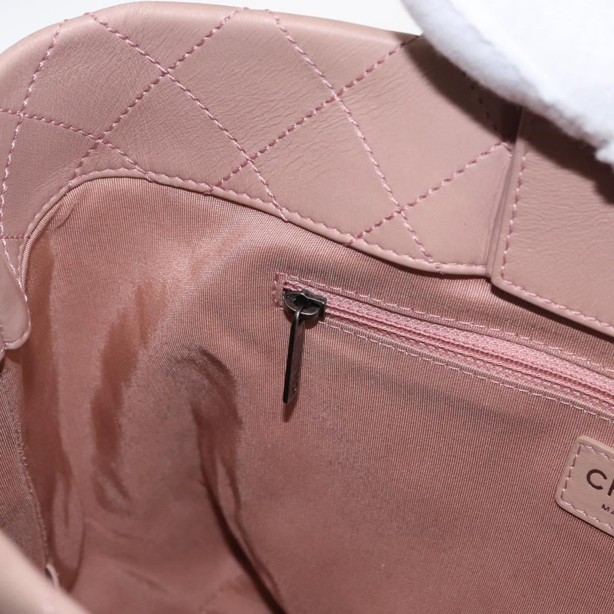 Chanel Easy Shopping Tote Quilted Calfskin, PINK, LEATHER, Tote bag