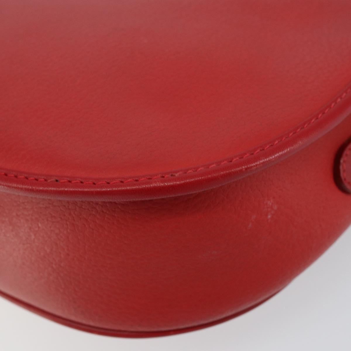 Gucci Vintage Flap Shoulder Bag Leather, RED, LEATHER, Shoulder bag