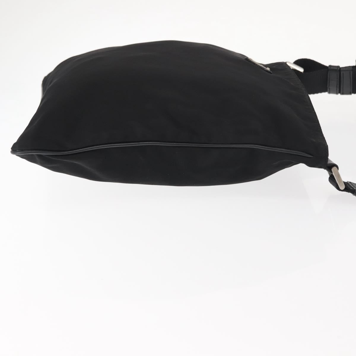Prada Flat Messenger Bag Tessuto, BLACK, NYLON, Shoulder bag