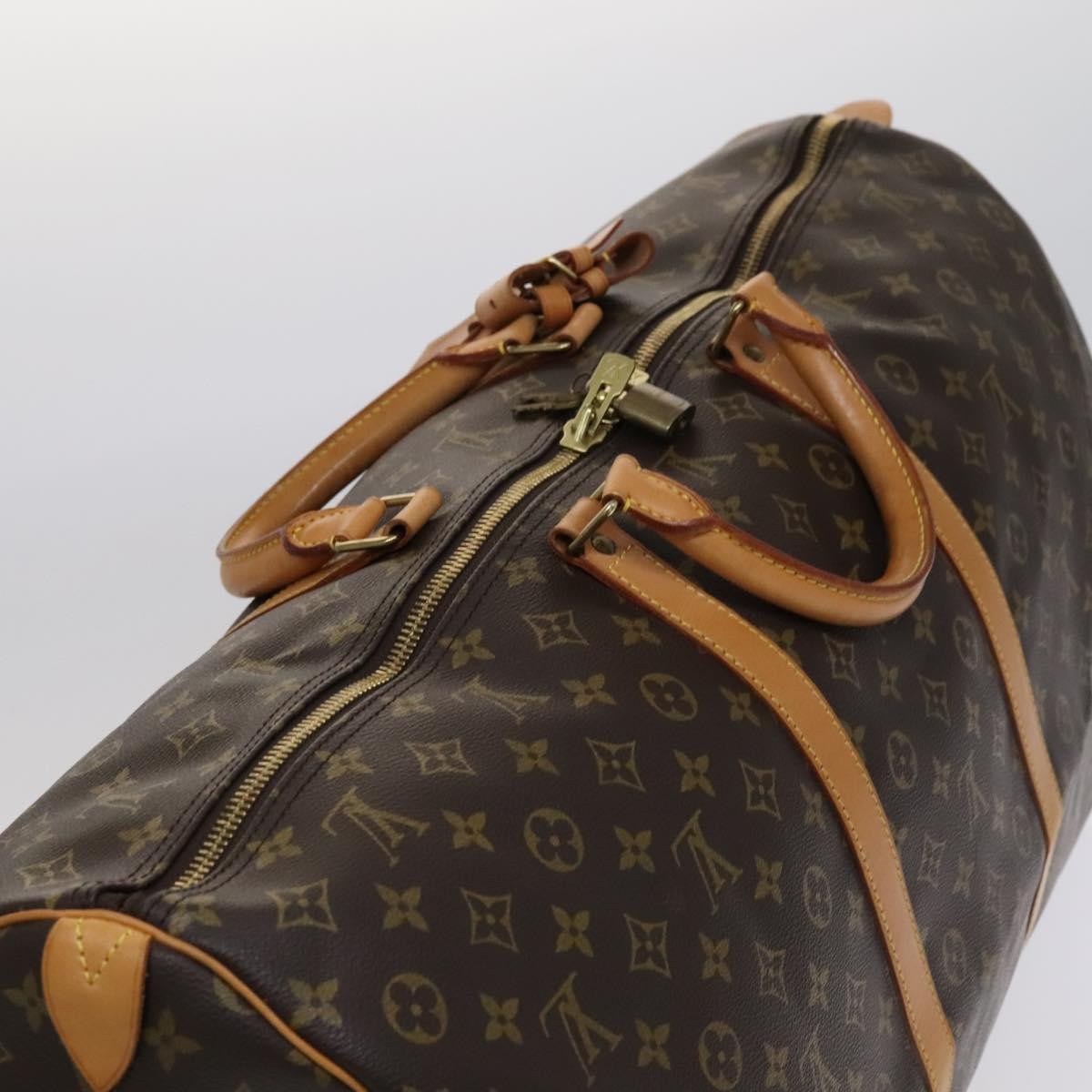Louis Vuitton Keepall Bag Monogram Canvas, BROWN, CANVAS, Travel bag
