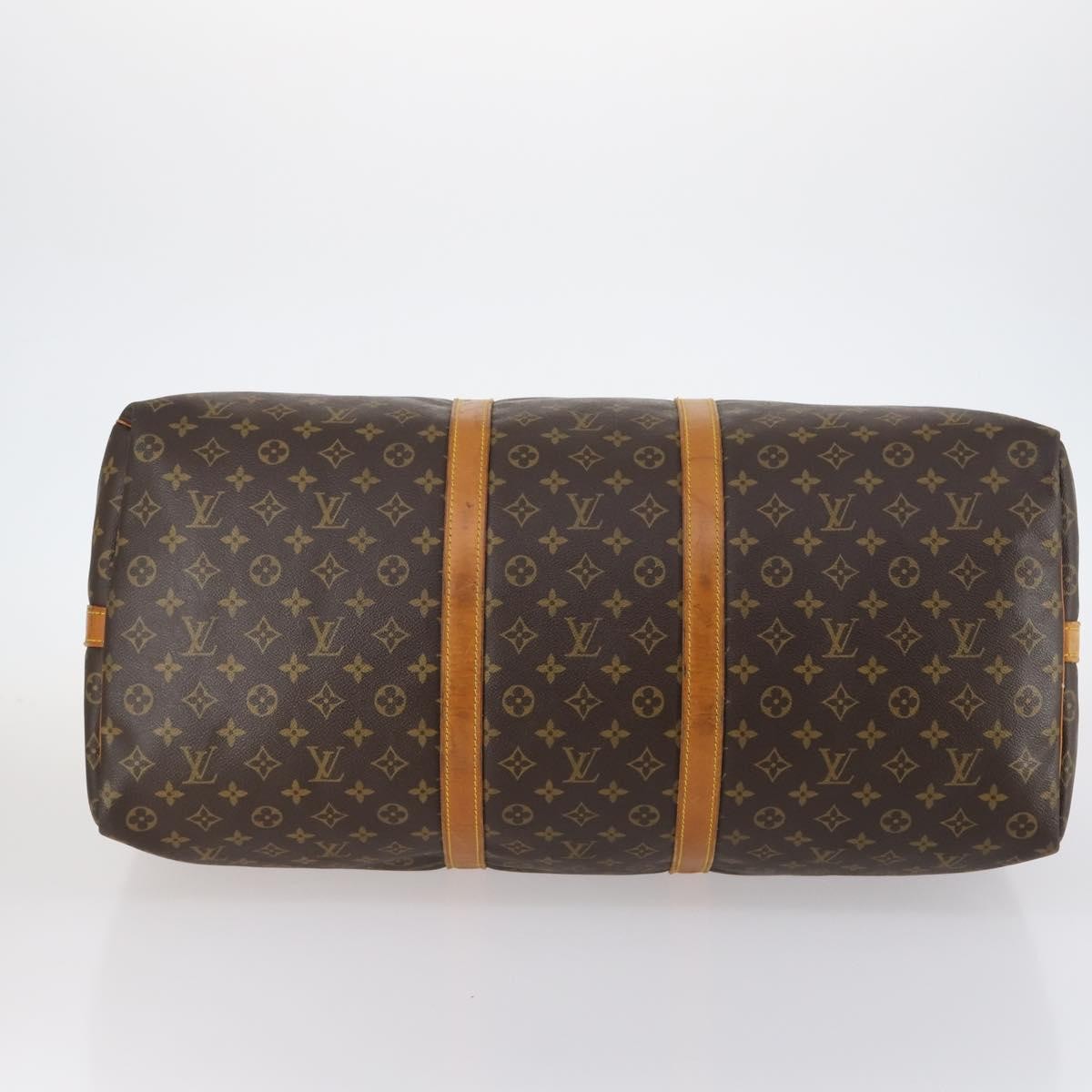 Louis Vuitton Keepall Bag Monogram Canvas, BROWN, CANVAS, Travel bag
