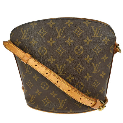 Louis Vuitton Drouot Handbag Monogram Canvas, BROWN, CANVAS, Shoulder bag