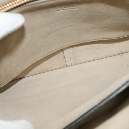 Chloe Faye Shoulder Bag Leather and Suede, GRAY, SUEDE, Shoulder bag