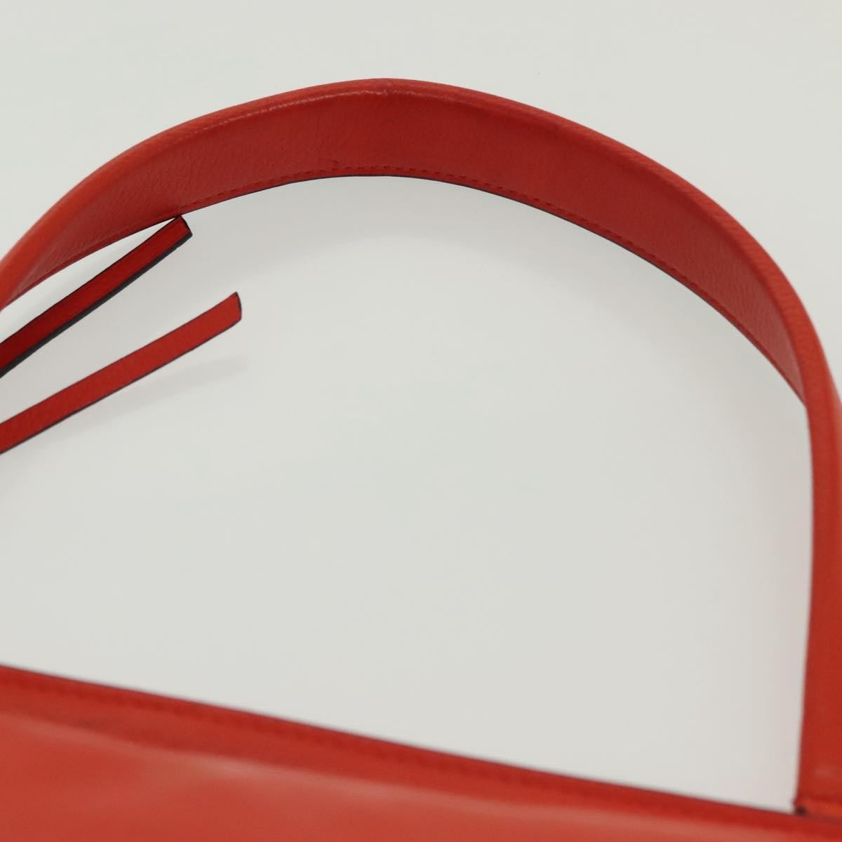 Celine Edge Bag Leather, ORANGE, LEATHER, Handbag