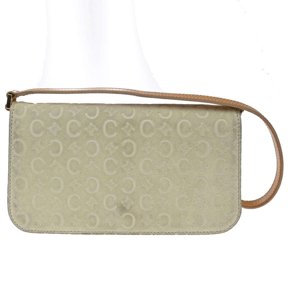 Celine C Macadam Shoulder bag Suede, BEIGE, SUEDE, Clutche & pouche
