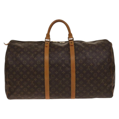 Louis Vuitton Keepall Bag Monogram Canvas, BROWN, CANVAS, Travel bag
