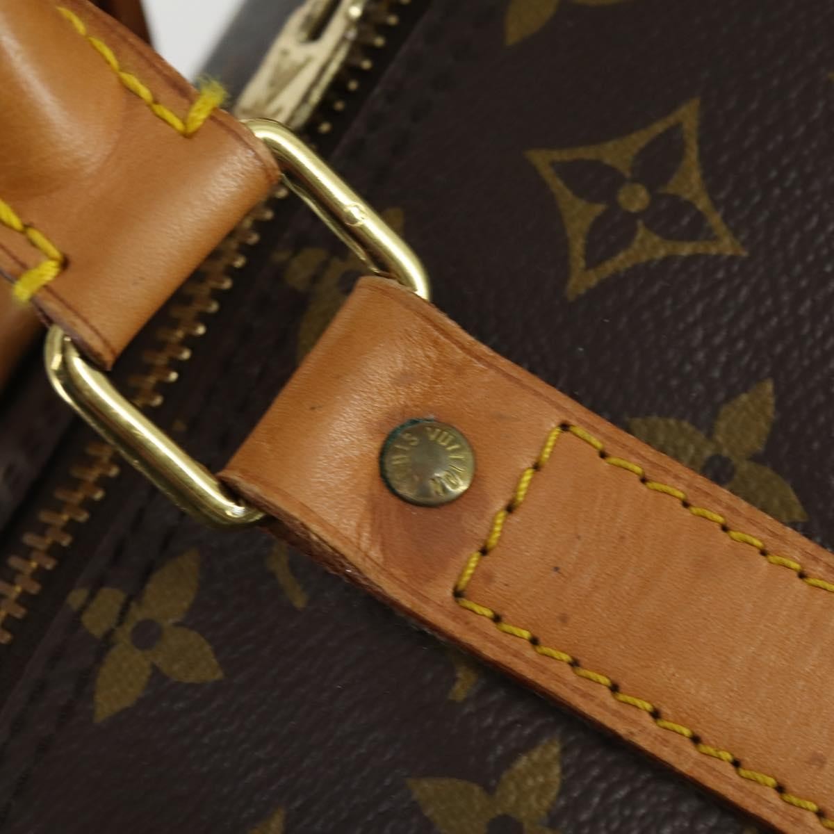 Louis Vuitton Keepall Bag Monogram Canvas, BROWN, CANVAS, Travel bag