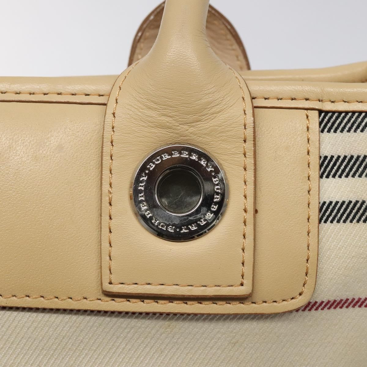Burberry Nova Check Tote Canvas and Leather, BEIGE, CANVAS, Tote bag