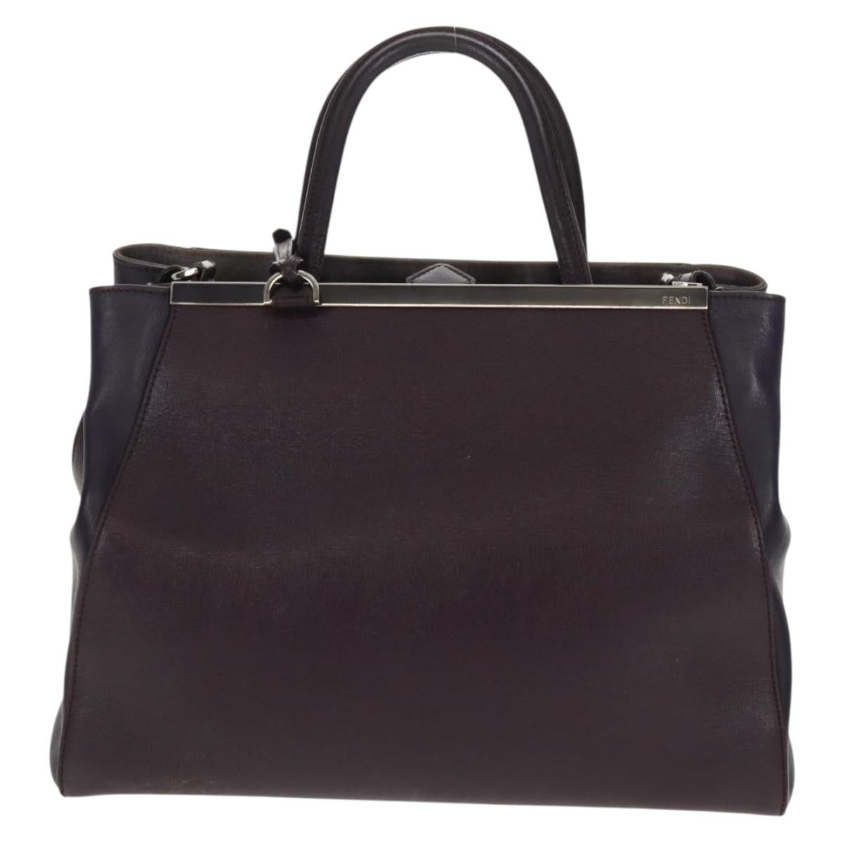 Fendi 2Jours Bag Leather, PURPLE, LEATHER, Handbag