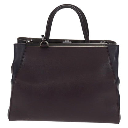 Fendi 2Jours Bag Leather, PURPLE, LEATHER, Handbag