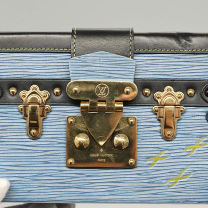 Louis Vuitton Petite Malle Handbag Epi Leather, BLUE, LEATHER, Handbag