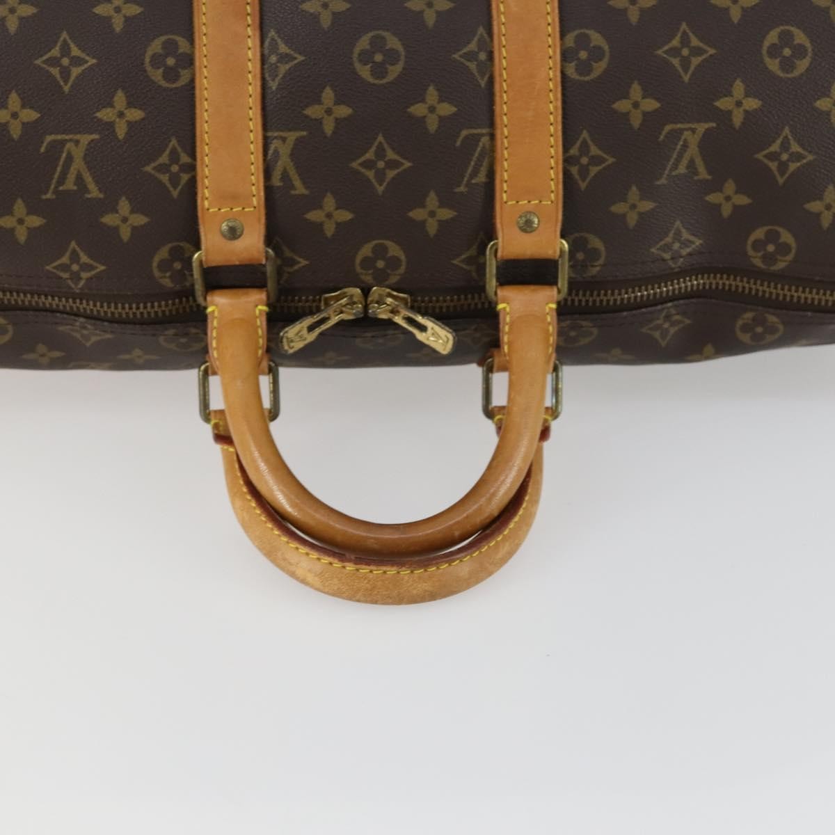 Louis Vuitton Keepall Bag Monogram Canvas, BROWN, CANVAS, Travel bag