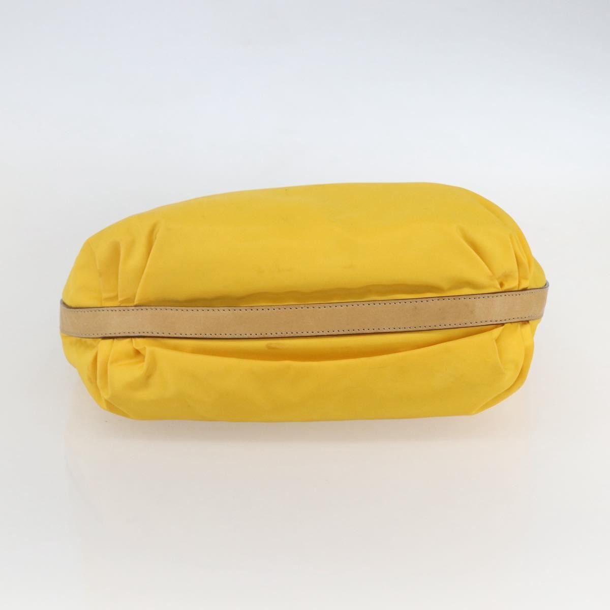 Prada Vintage Shoulder Bag Tessuto, Yellow, Nylon, Shoulder Bag
