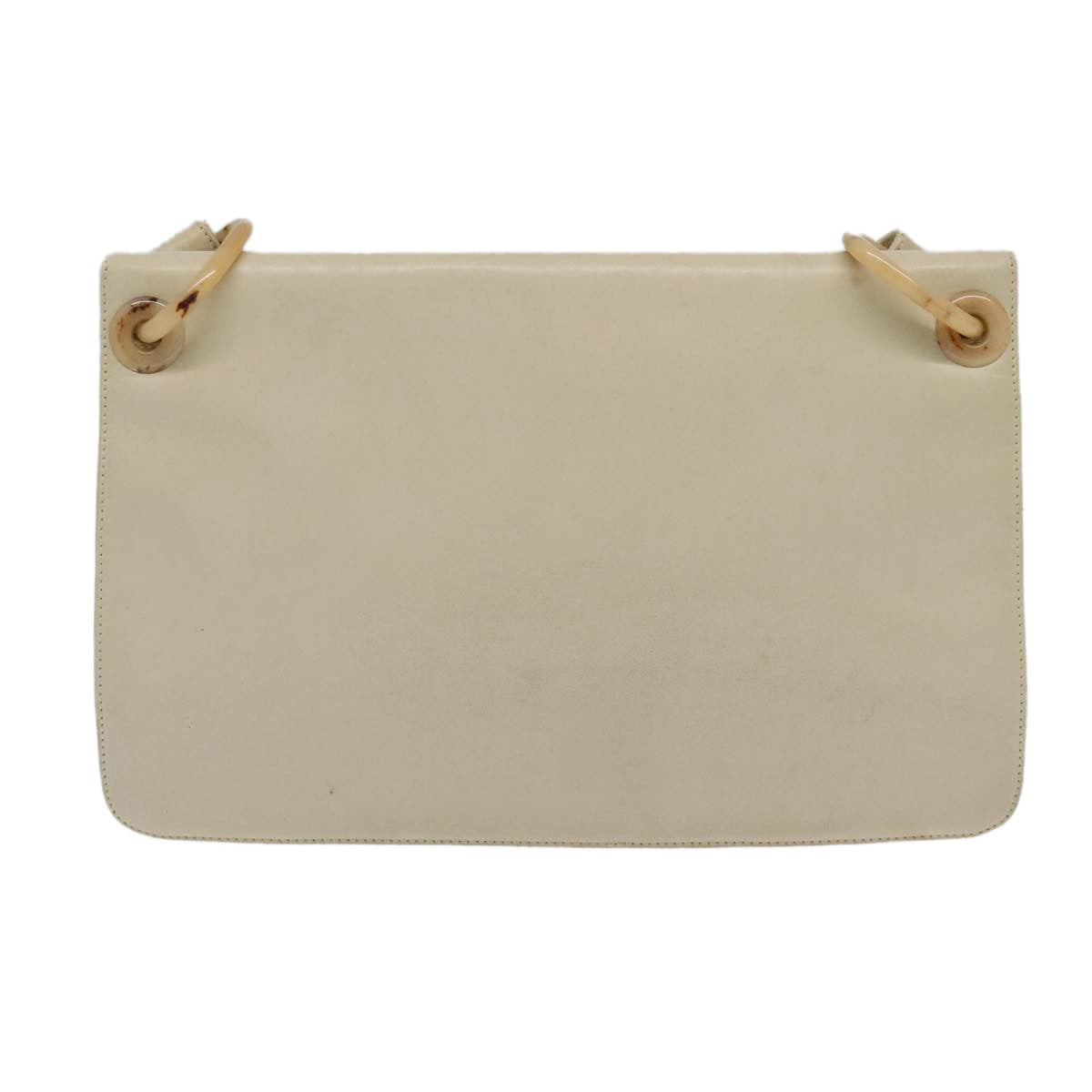 Prada Flap Shoulder Bag Leather, BEIGE, LEATHER, Shoulder bag