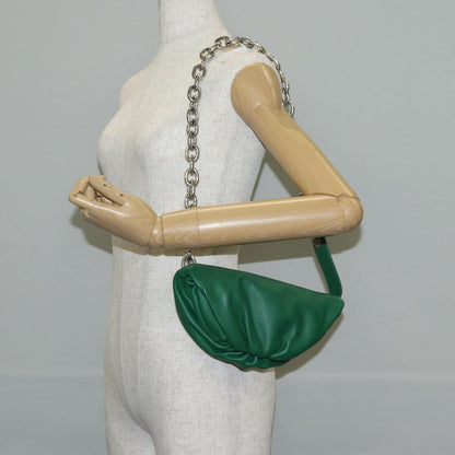 Bottega Veneta The Chain Pouch Leather, GREEN, LEATHER, Clutche & pouche