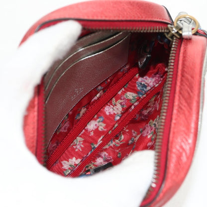 Gucci Trapuntata Camera Shoulder Bag Lambskin, BLUE, LEATHER, Shoulder bag