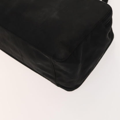 Prada Vintage Zip Handbag Tessuto, BLACK, NYLON, Handbag