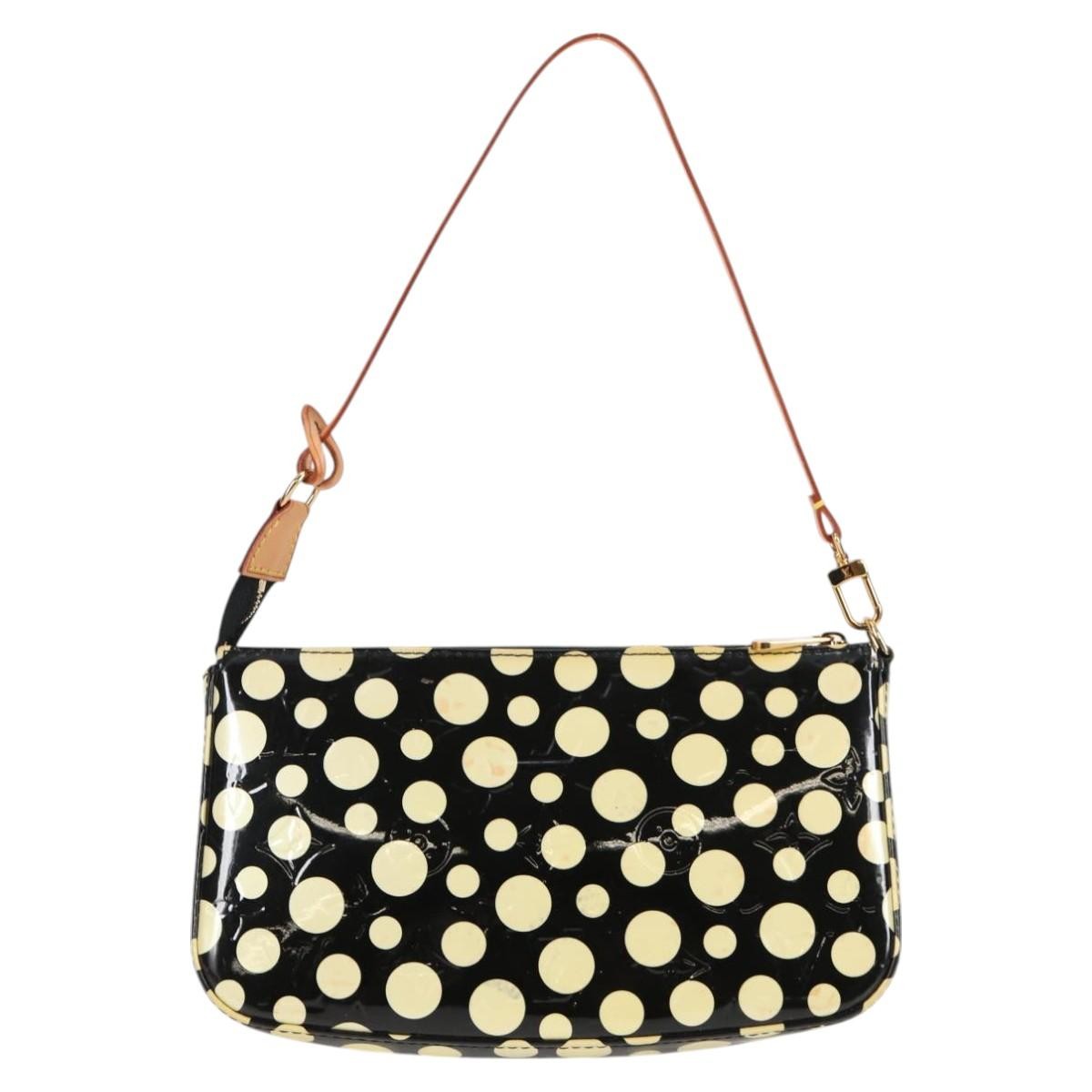 Louis Vuitton Pochette Accessoires Yayoi Kusama Painted Dots Monogram vernis, BLACK, PATENT_LEATHER, Clutche & pouche