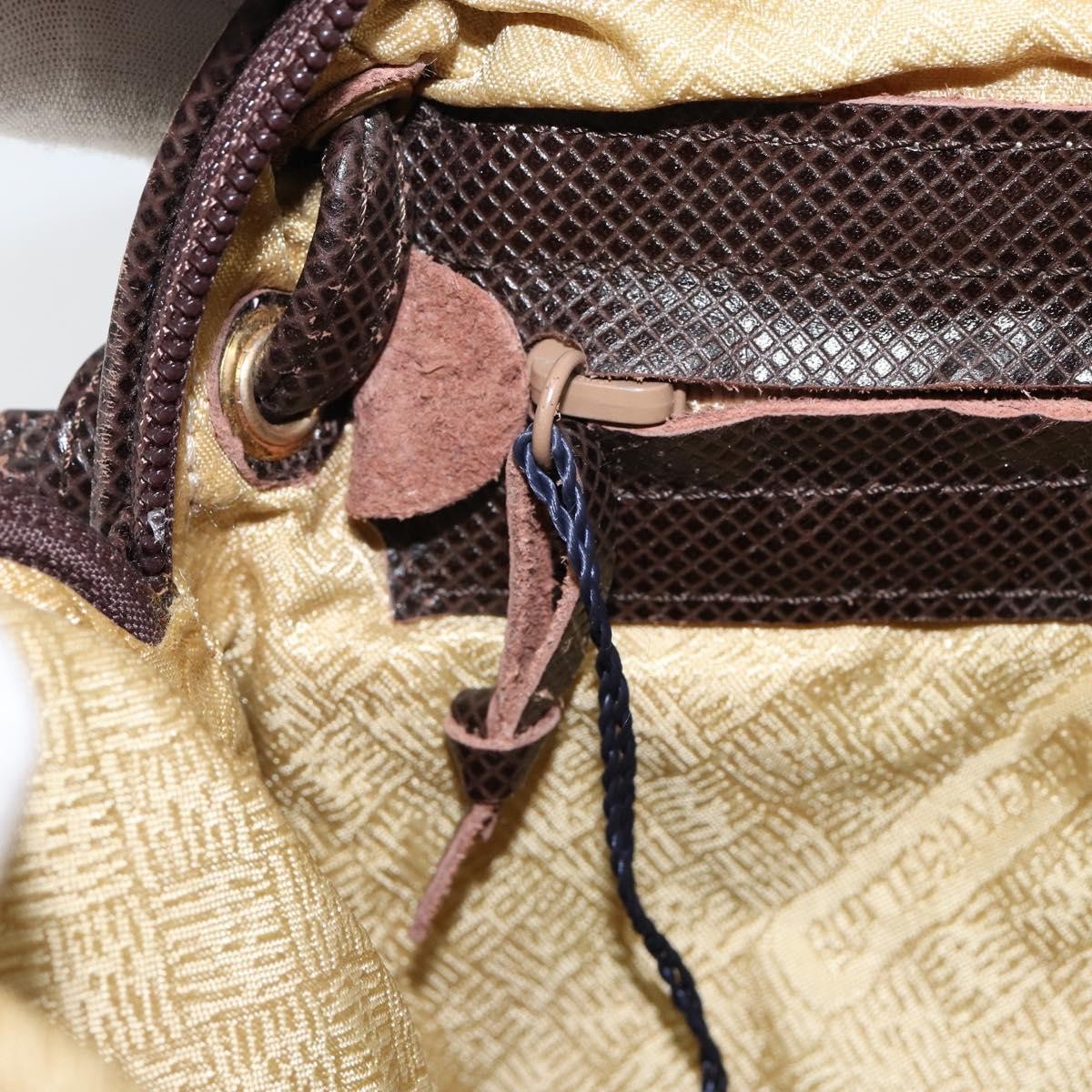 Bottega Veneta Vintage Shoulder Bag Leopard Print, BROWN, NYLON, Shoulder bag