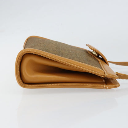 Gucci Vintage Shoulder Bag Canvas and Leather, BEIGE, CANVAS, Shoulder bag