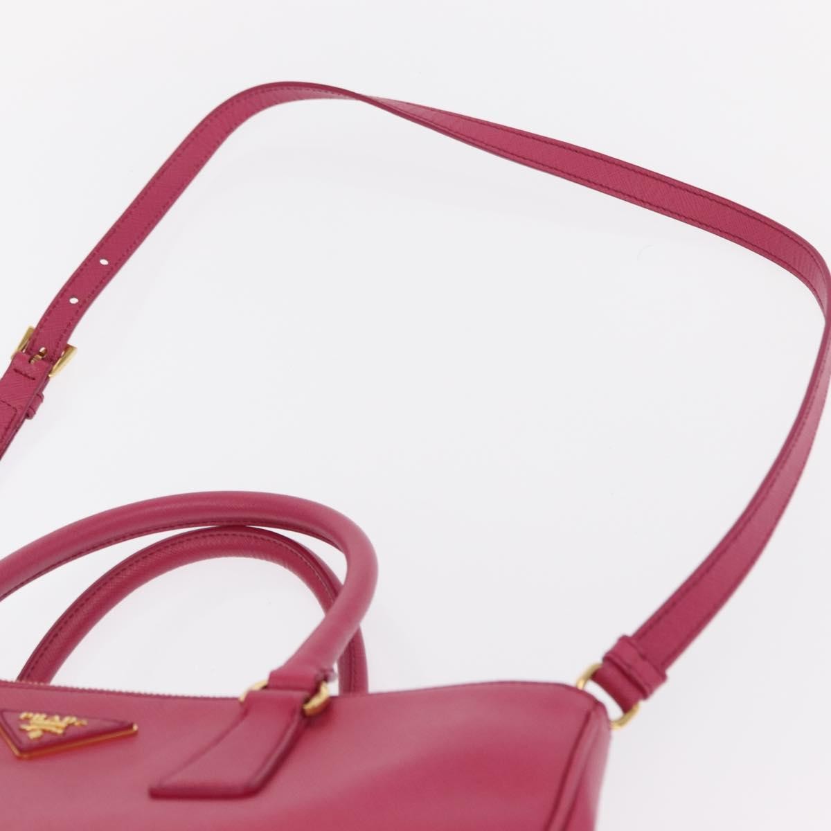 Prada Double Zip Lux Tote Saffiano Leather, PINK, LEATHER, Handbag