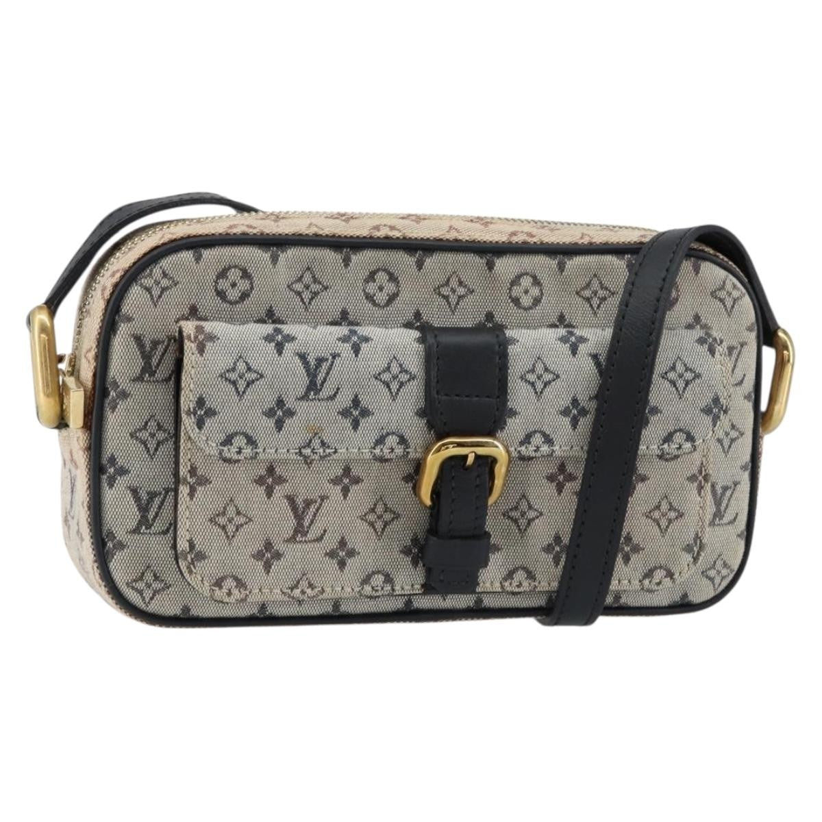 Louis Vuitton Juliette Crossbody Bag Mini Lin, BLUE, CANVAS, Shoulder bag