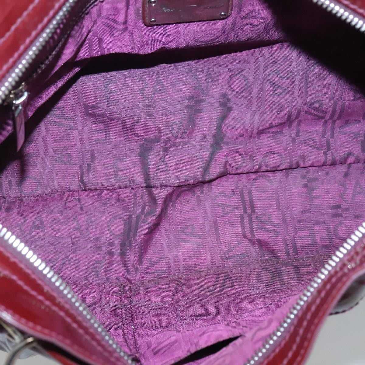 Salvatore Ferragamo Marisa Satchel Patent leather, BURGUNDY, PATENT_LEATHER, Tote bag