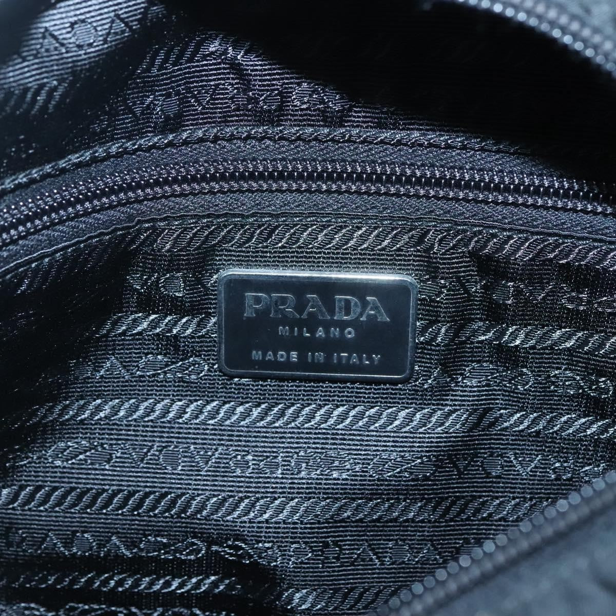 Prada Chain Shoulder Bag Tessuto, BLACK, NYLON, Shoulder bag