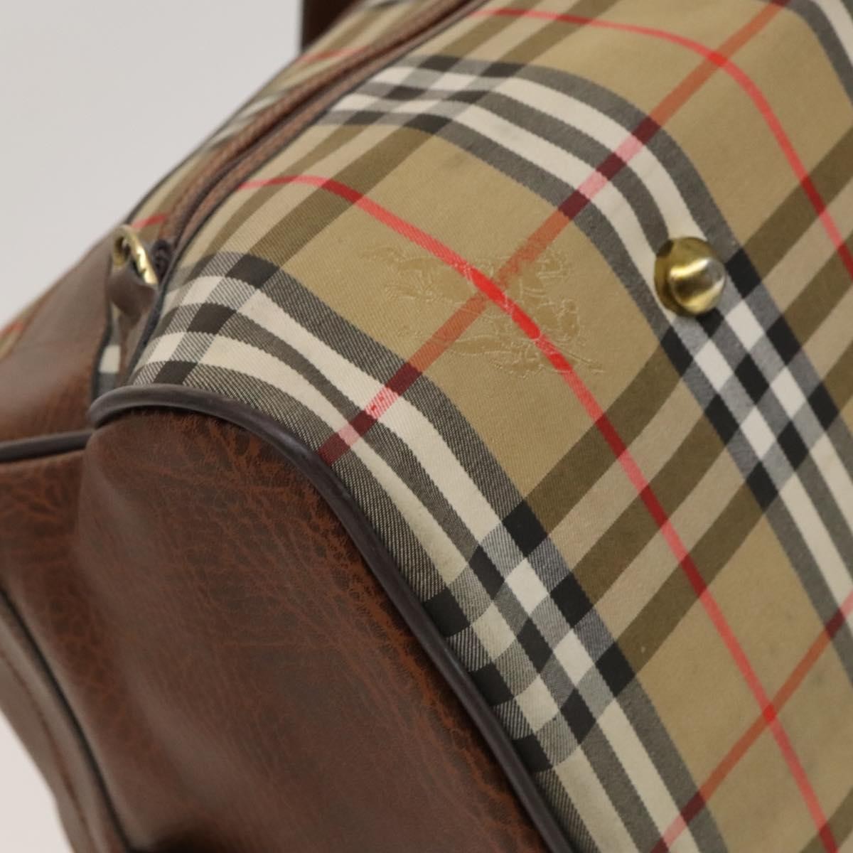 Burberry Nova check boston bag Canvas, BEIGE, CANVAS, Travel bag