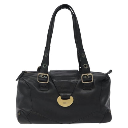 Chloe Vintage Shoulder Bag Leather, BLACK, LEATHER, Shoulder bag