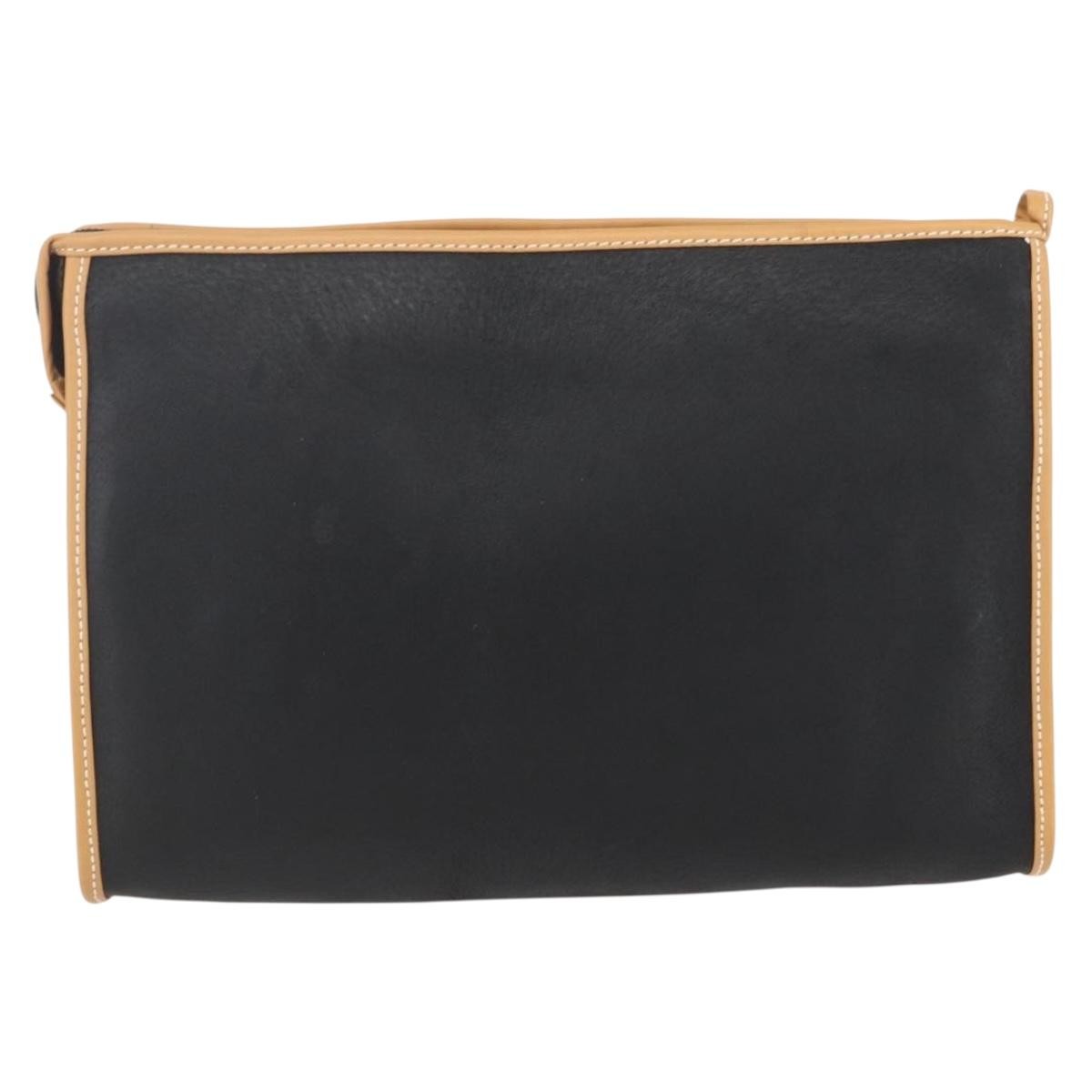 Gucci Zipped Pouch Leather, BLACK, LEATHER, Clutche & pouche