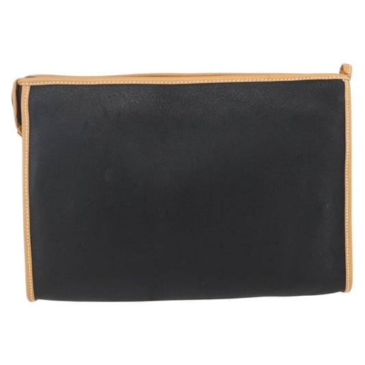 Gucci Zipped Pouch Leather, BLACK, LEATHER, Clutche & pouche